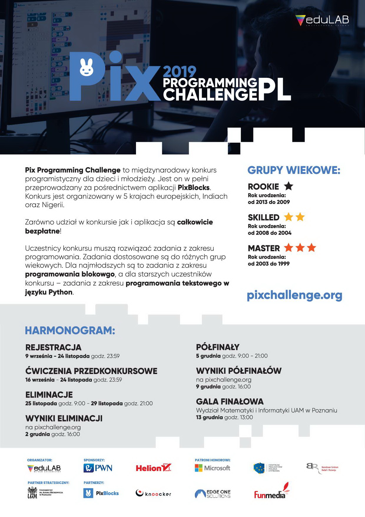 Konkurs programistyczny „Pix Programming Challenge”.